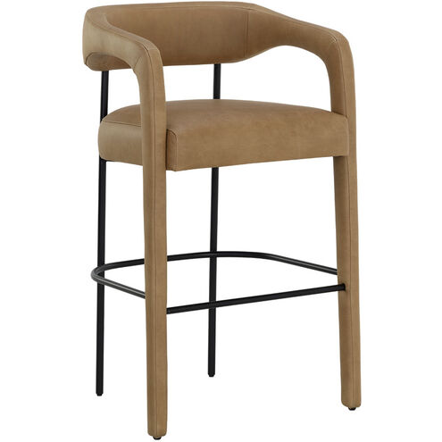 Mavia 39 inch Ludlow Sesame Leather Barstool